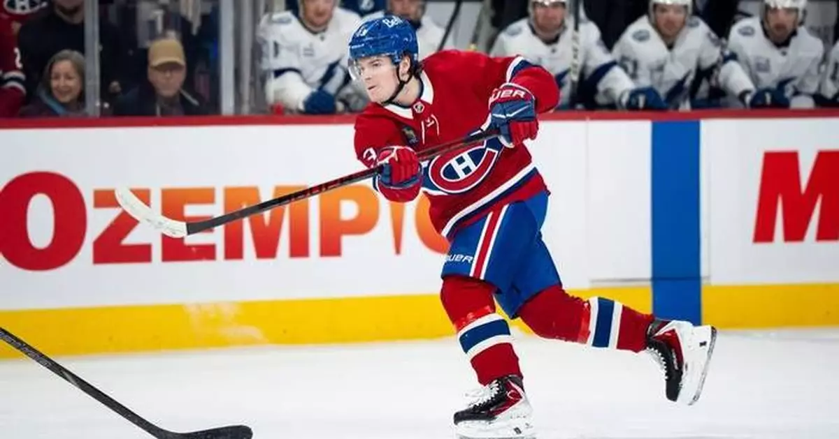 Caufield scores 50th goal, Slafkovsky nets the winner as the Canadiens beat the Lightning 2-1