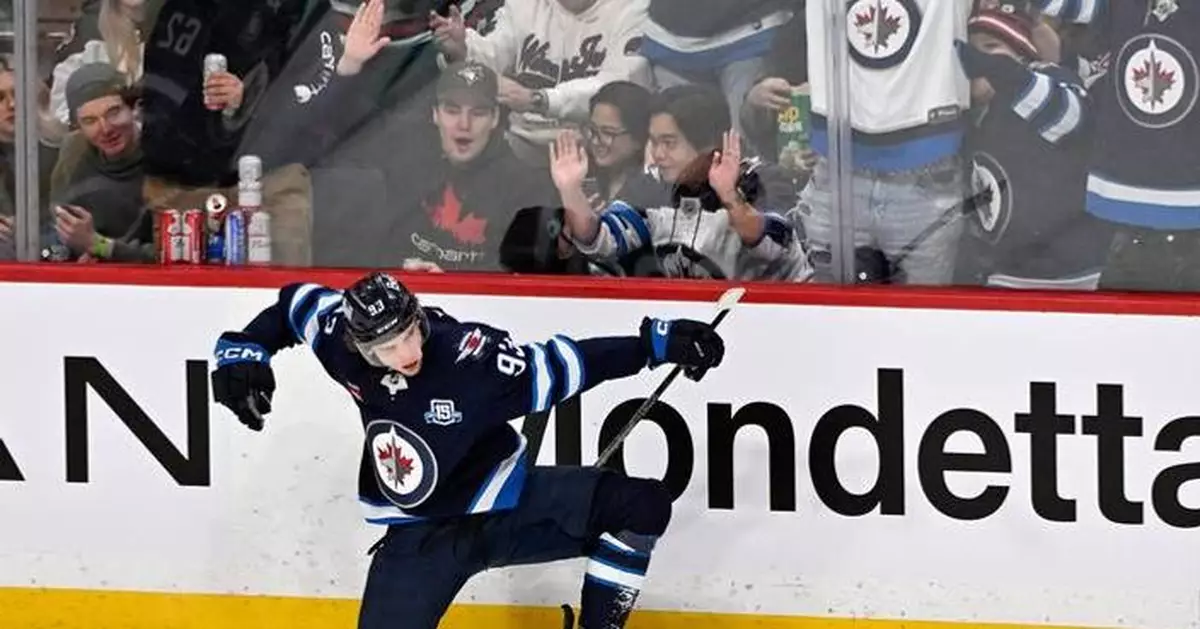 Kyle Connor scores twice and Jets roll past Kraken 6-2