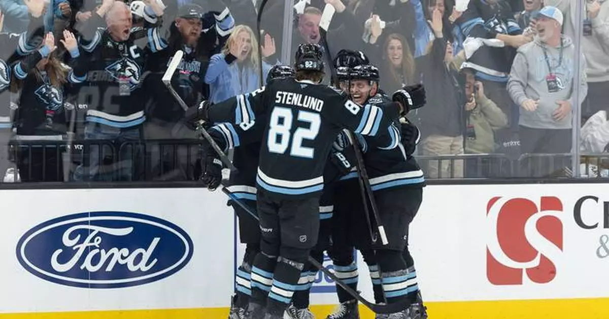 Mammoth win the first NHL playoff game in Utah, beating Vegas 4-2 for 2-1 series lead