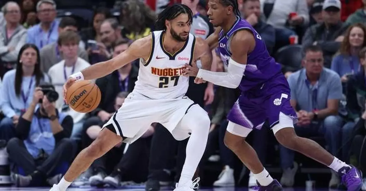 Jamal Murray makes 10 3-pointers, including a half-court heave, to lead Nuggets past Jazz 130-117