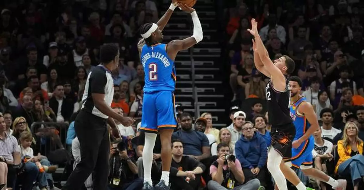 Gilgeous-Alexander scores 31 and Thunder outlast Suns 131-122 to cap a 4-game sweep