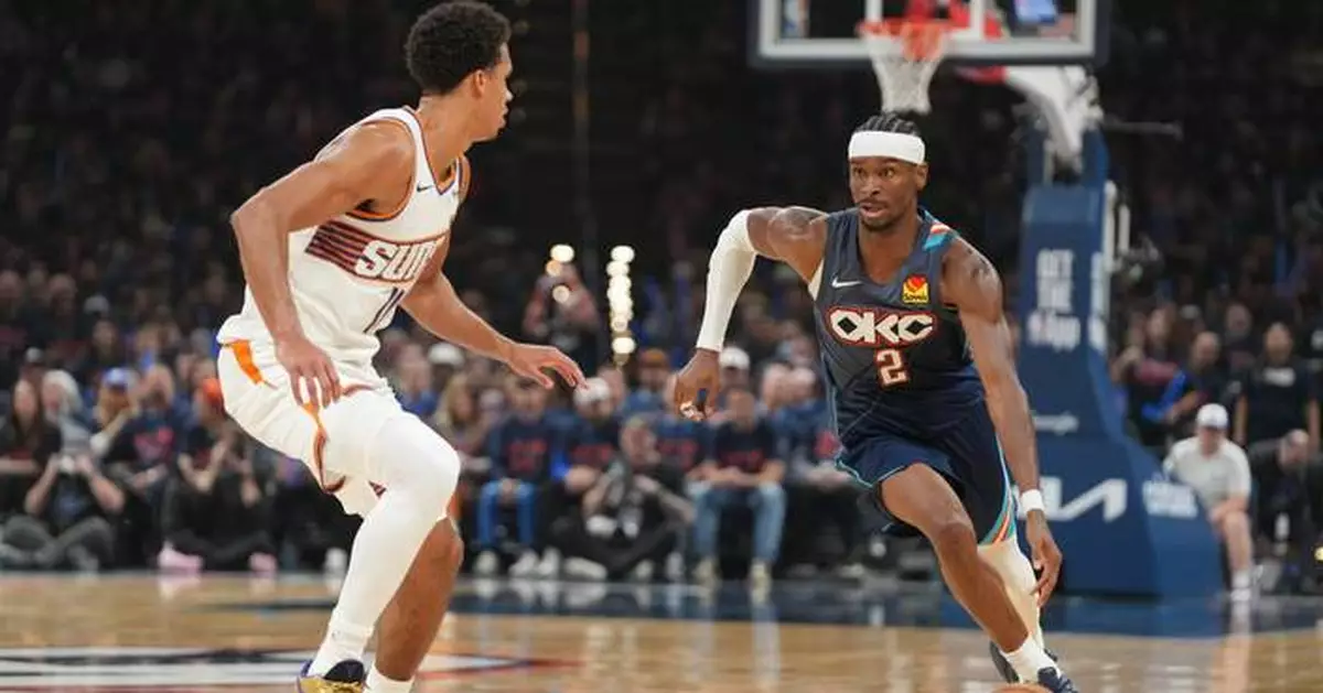 Gilgeous-Alexander scores 37 as the Thunder beat the Suns to go up 2-0 in their 1st-round series