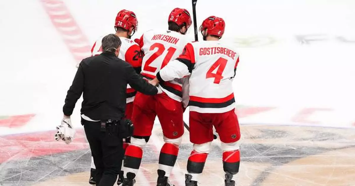 Hurricanes' Rod Brind’Amour is hopeful Ehlers and Nikishin will be ready for Round 2 of NHL playoffs