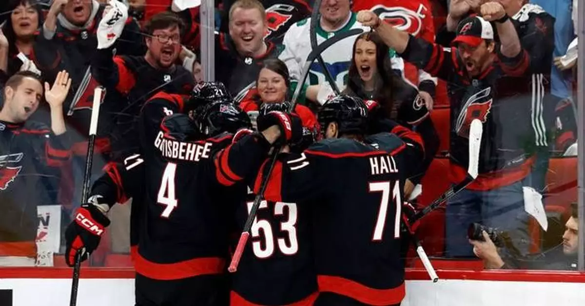 Stankoven, Hall, Andersen help Carolina Hurricanes top the Ottawa Senators 2-0 to open NHL playoffs
