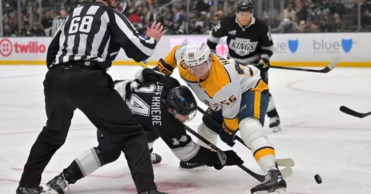 Luke Evangelista ends shootout in 8th round, Predators tighten playoff race with 5-4 win over Kings