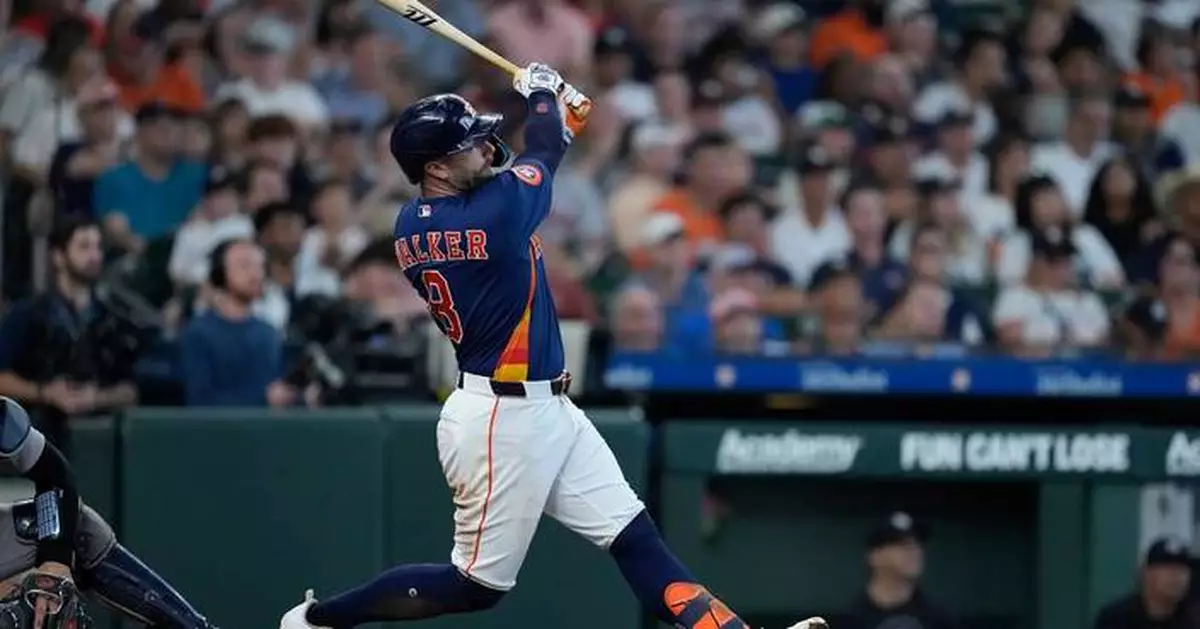 Arrighetti allows 1 run in 7 innings, Walker has 4 RBIs; Astros beat Yankees 7-4