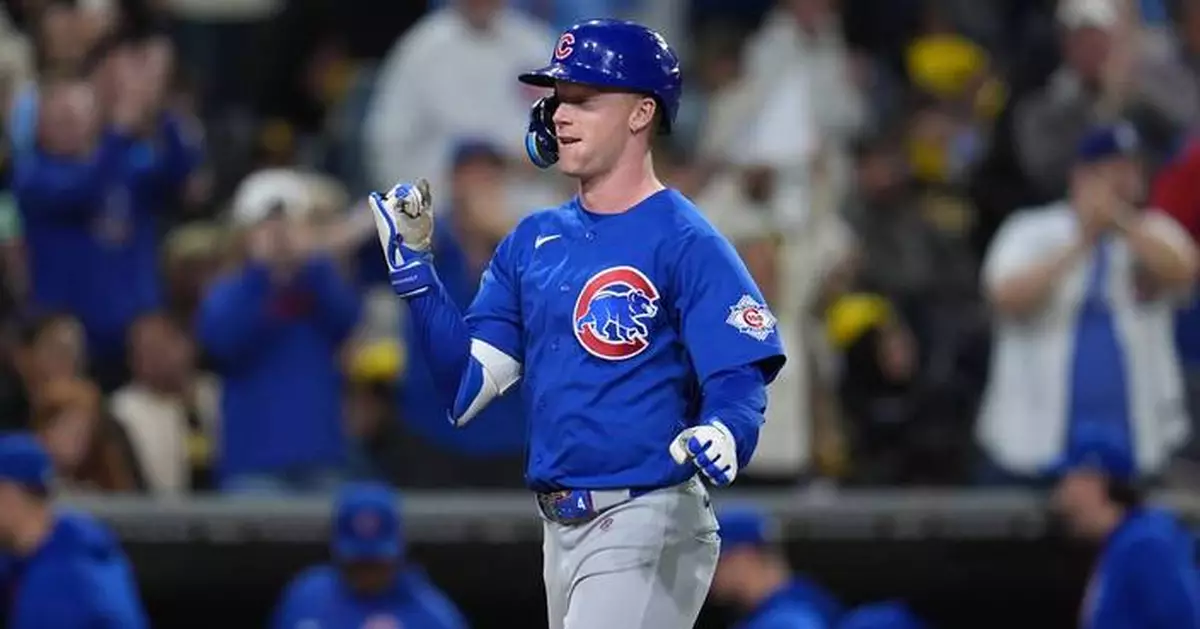Pete Crow-Armstrong hits 3-run homer and Cubs beat Padres 8-3 to stop 3-game slide