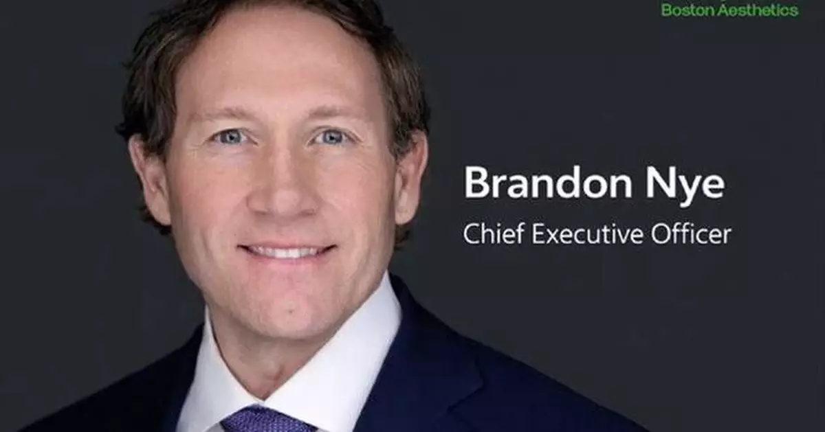 Boston Aesthetics Appoints Brandon Nye as Chief Executive Officer to Drive Next Phase of Commercial Growth