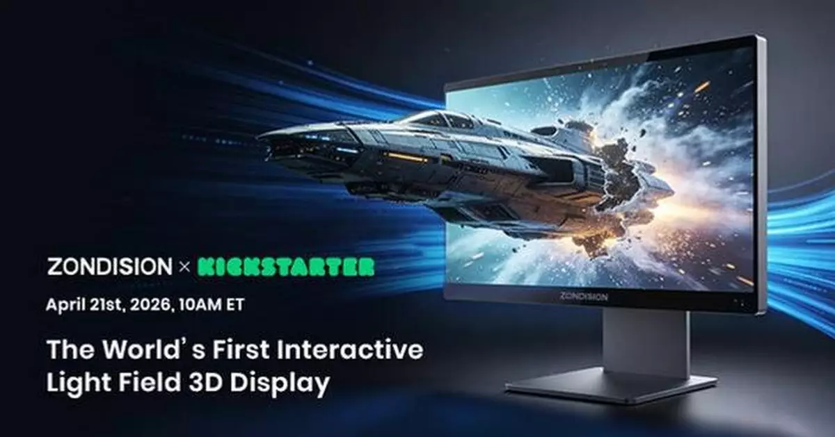 Zondision Unveils ZIMO1, Unique 27-inch Interactive Light Field 3D Display, Launching on Kickstarter April 21
