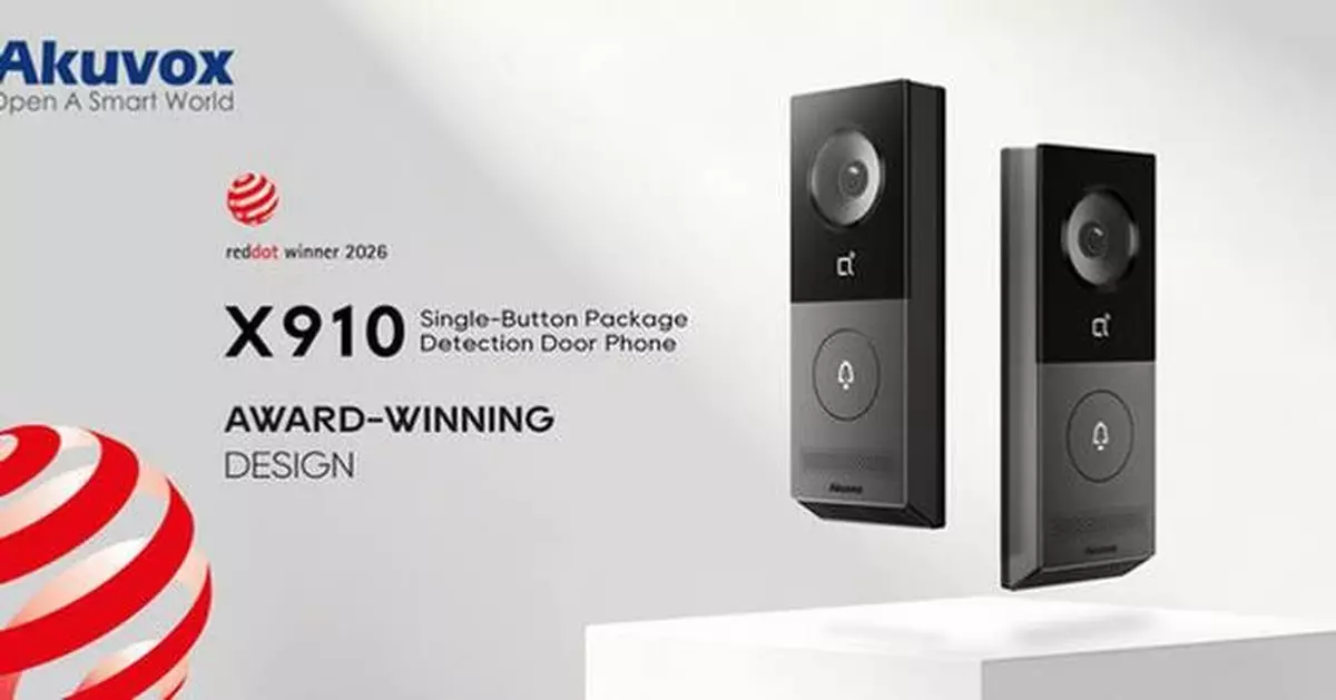 Akuvox X910 Claims Red Dot Award 2026: the World's First AI-powered Parcel Detection Smart Intercom Revolutionizes Luxury Home Access