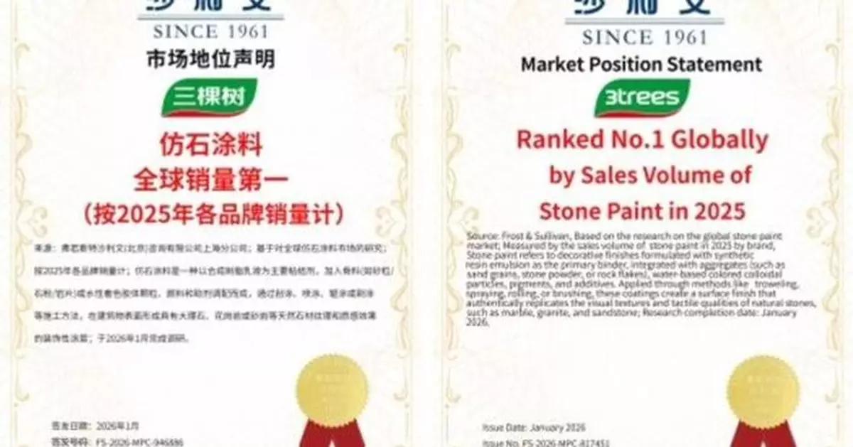 Xinhua Silk Road: 3TREES expands global reach amid eye-catching stone paint sales