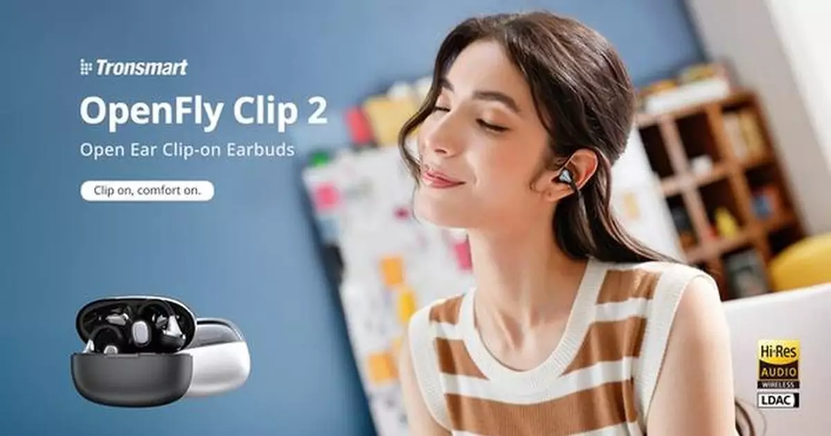Tronsmart Launches OpenFly Clip 2: Hi-Res LDAC Audio Meets Secure Clip-On Earbud Design