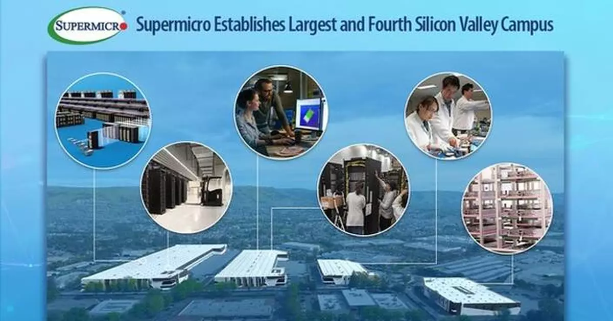 Supermicro Adds Largest Silicon Valley Campus - New DCBBS Facility to Advance the Delivery of Next-Generation AI Data Centers