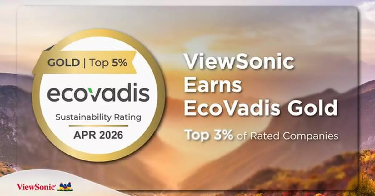 ViewSonic Earns EcoVadis Gold, Ranks in Top 3% Globally for Sustainability