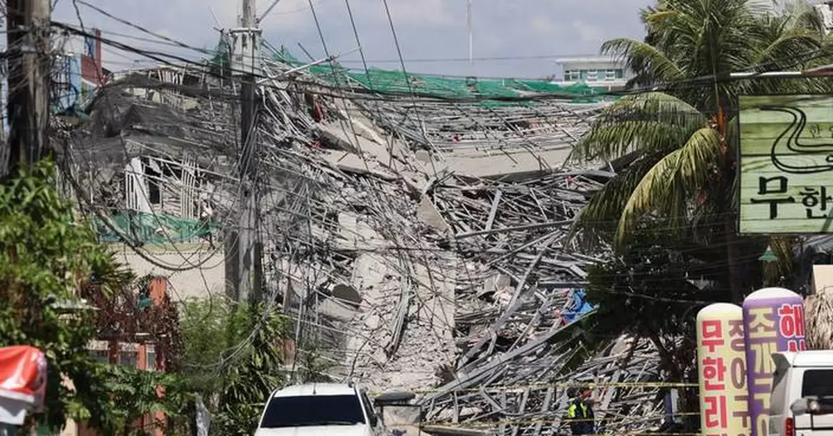 9-story building under construction in the Philippines collapses, leaving 21 people missing