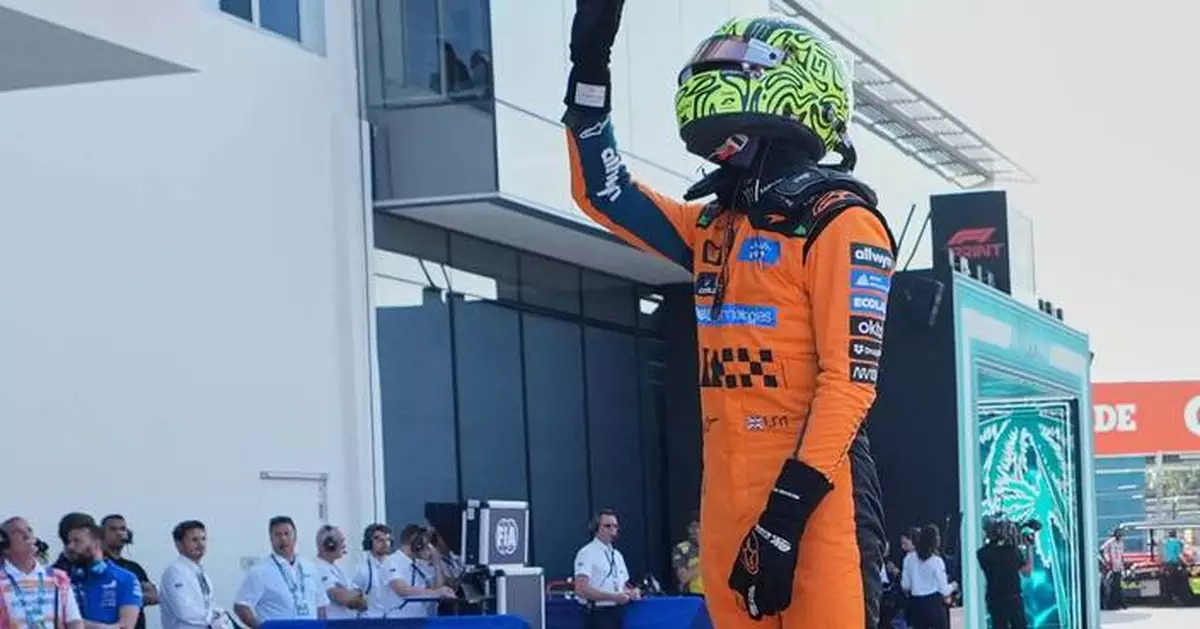 Lando Norris wins pole for the Miami Grand Prix sprint race