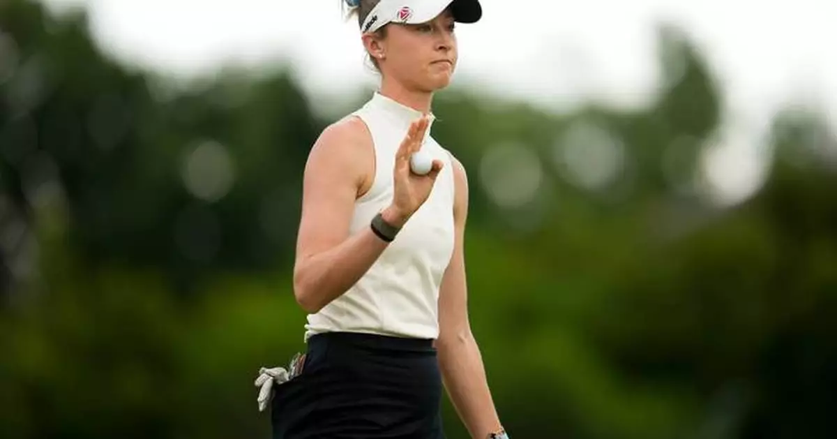Nelly Korda taps in for eagle and a 67 to build a 3-shot lead in Mexico