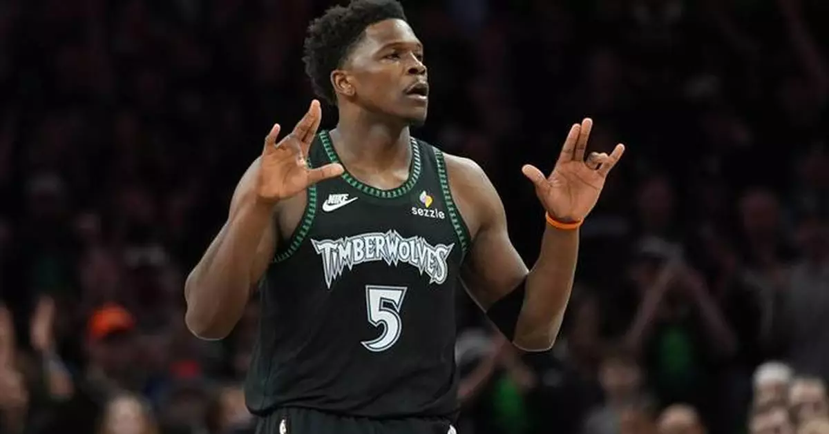 Edwards guides the Timberwolves past the Spurs 114-109 to tie the series after Wembanyama's ejection