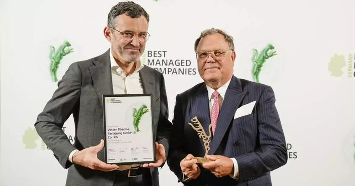 Vetter Achieves Platinum Status as a Best Managed Company