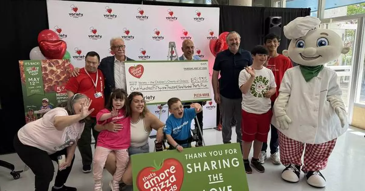 Pizza Nova Raises $151,935 for Variety Ontario Through Its 27th Annual That’s Amore Pizza for Kids Fundraiser