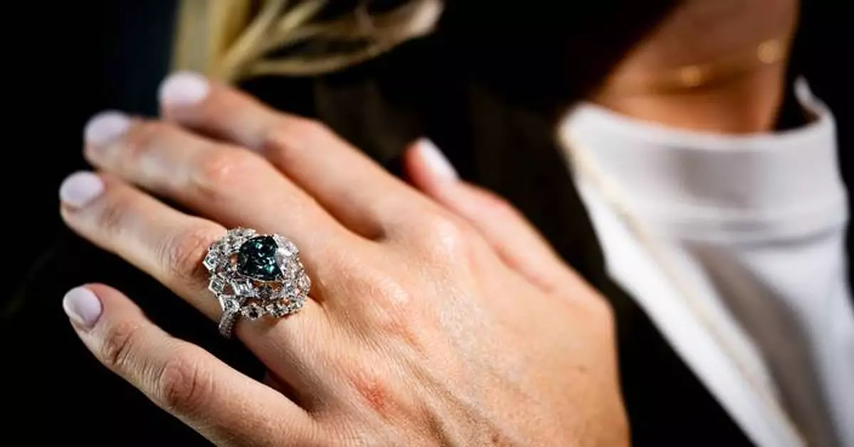 'Ocean Dream' blue-green diamond sells for more than $17 million at Christie's auction in Geneva