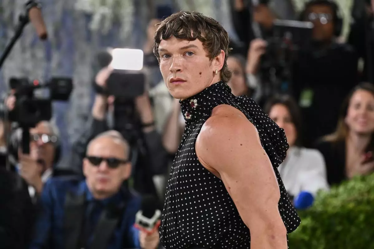 Connor Storrie arrives at The Metropolitan Museum of Art's Costume Institute benefit gala celebrating the opening of the "Costume Art" exhibition on Monday, May 4, 2026, in New York. (Photo by Evan Agostini/Invision/AP)