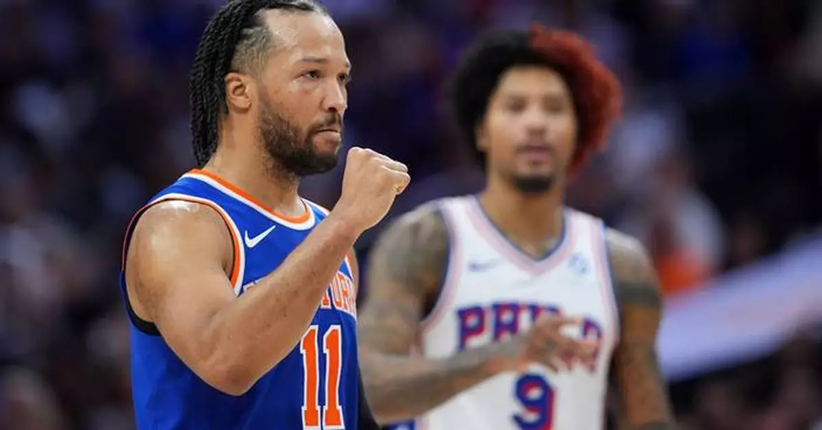 Jalen Brunson scores 33 points and helps Knicks take 3-0 lead over 76ers with 108-94 Game 3 win
