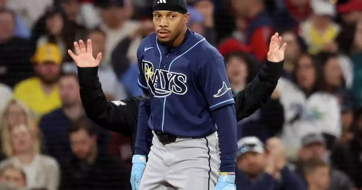 Simpson and Caminero lead Rays past Red Sox 8-4 for 7th consecutive victory