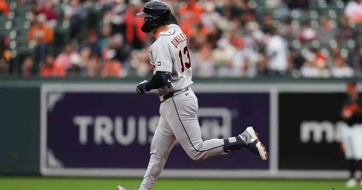 Dingler's homer leads Tigers over Orioles 4-1 for doubleheader split, stopping 8-game losing streak