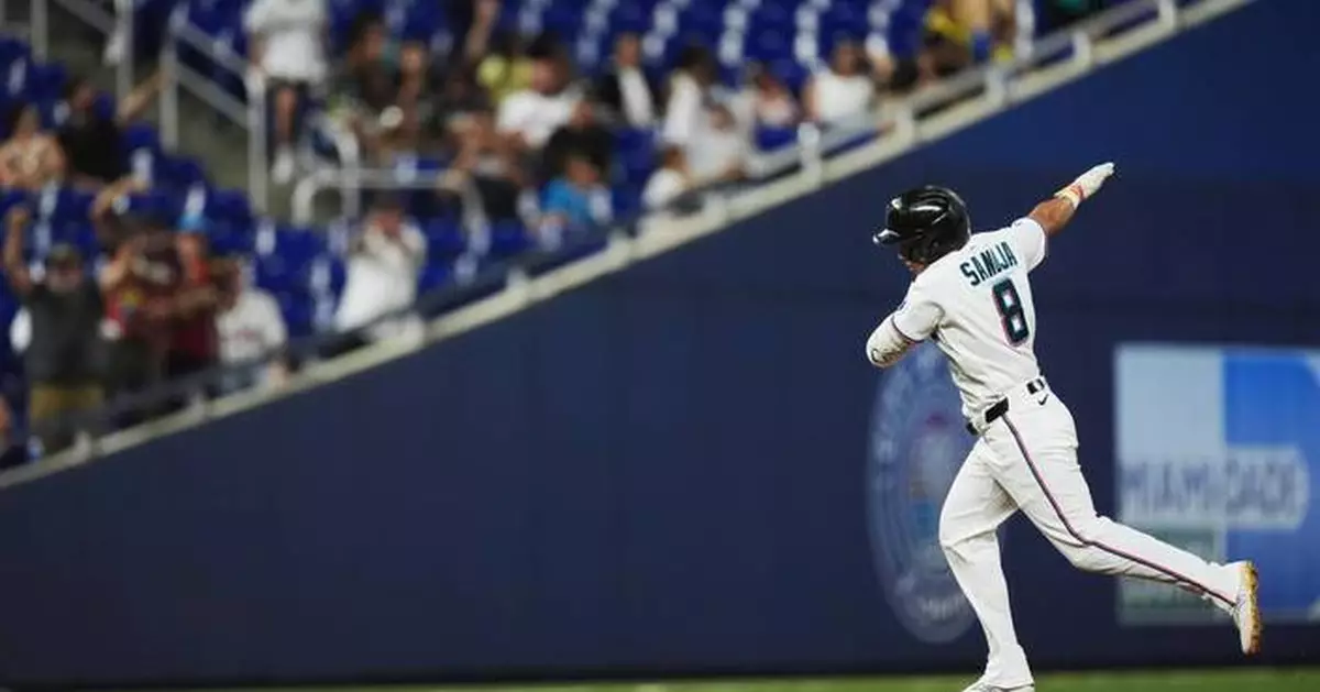 Sanoja hits grand slam, Meyer pitches 6 sharp innings as Marlins rout Braves 12-0