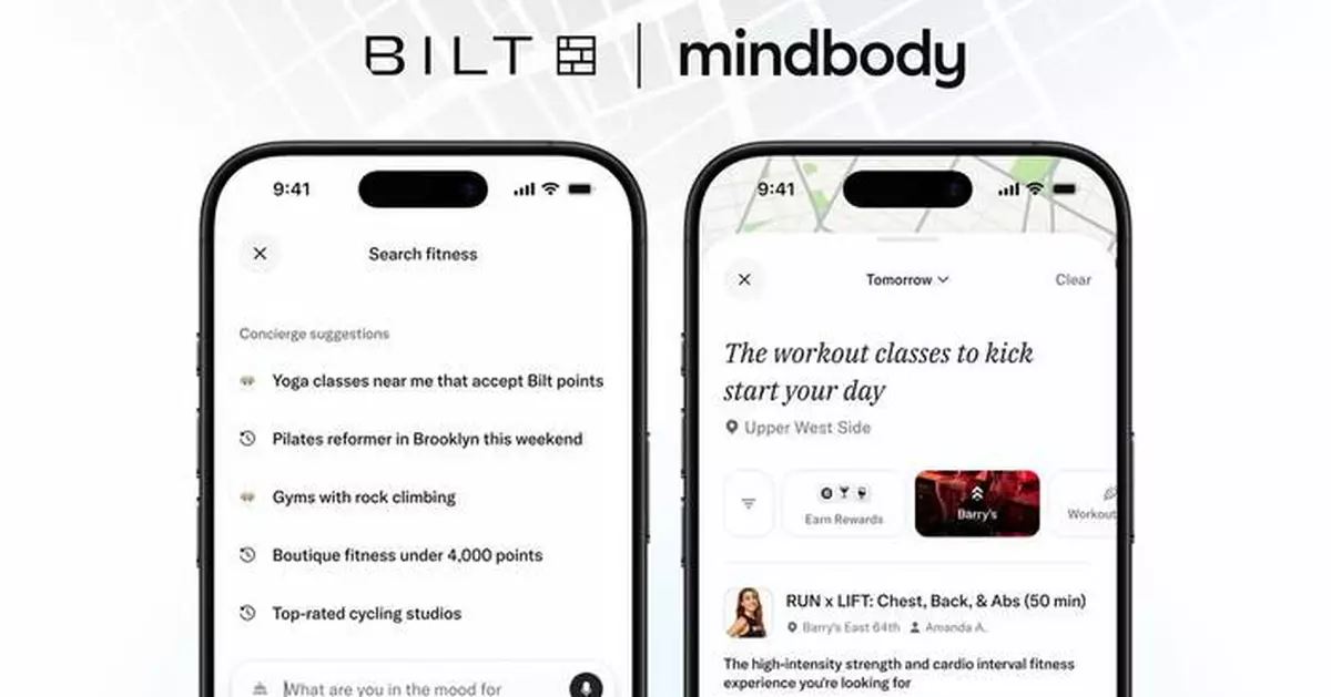 Bilt Partners with Mindbody to Bring Thousands of Neighborhood Fitness Studios Into Its Rewards Ecosystem