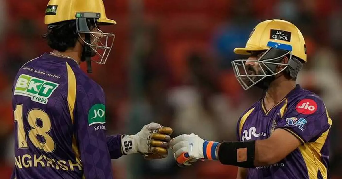 Hyderabad falters as Kolkata wins by seven wickets in IPL, Gujarat hosts Punjab