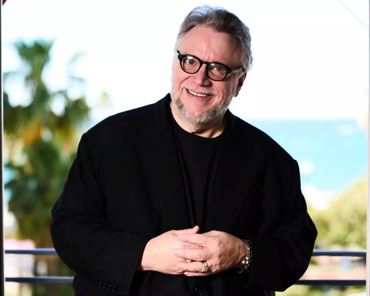 Director Guillermo del Toro poses for portrait photographs for the 20th anniversary of the film 'Pan Labyrinth' at the 79th international film festival, Cannes, southern France, Tuesday, May 12, 2026. (Photo by Scott A Garfitt/Invision/AP)