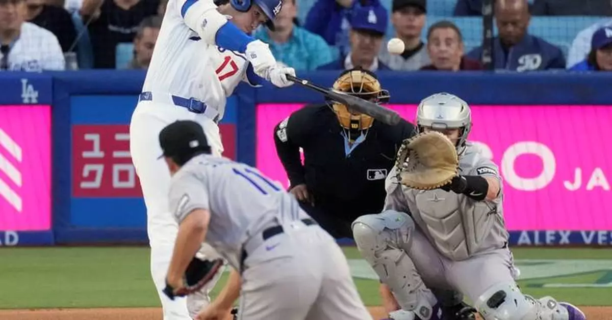 Ohtani sparks Dodgers with a leadoff homer, leads 7 hitless innings in 4-1 win