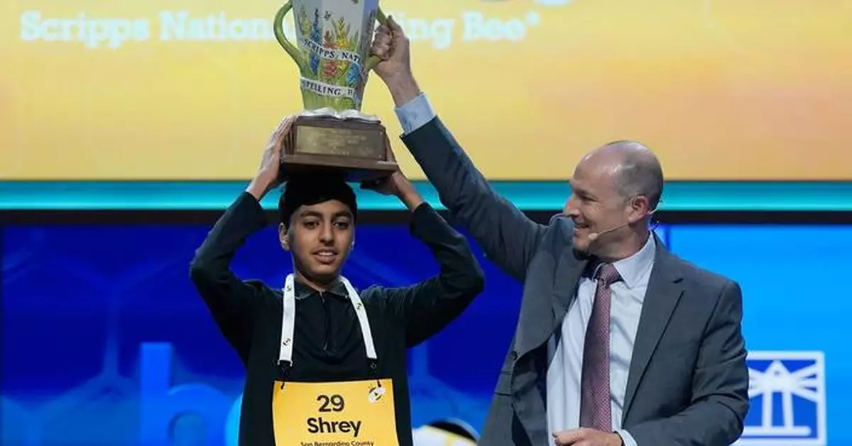 Shrey Parikh wins the Scripps National Spelling Bee, beating Ishaan Gupta in lightning round