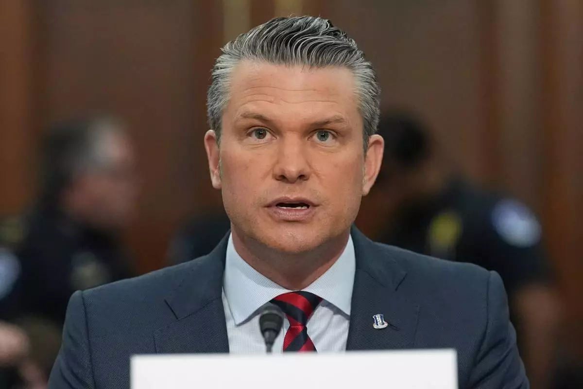 Defense Secretary Pete Hegseth testifies at a House Appropriations subcommittee budget hearing for the Department of Defense, Tuesday, May 12, 2026, in Washington. (AP Photo/Alex Brandon)