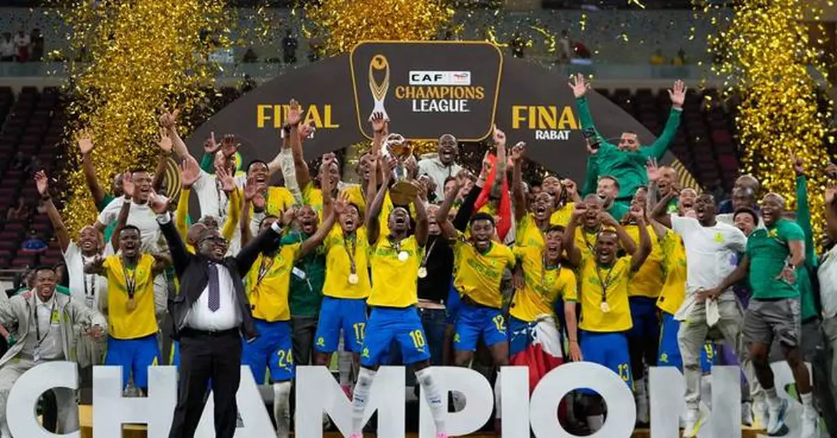 Mamelodi Sundowns win a second African Champions League title, beating FAR Rabat 2-1 on aggregate