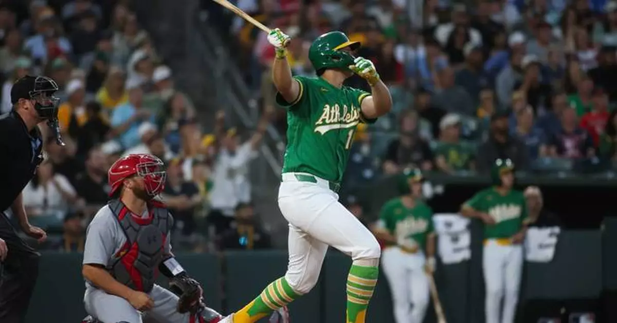 Nick Kurtz hits 3rd career grand slam to help the Athletics beat the Cardinals 6-2