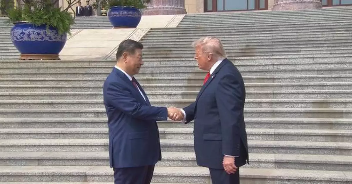 Xi holds welcome ceremony for Trump outside Great Hall of People