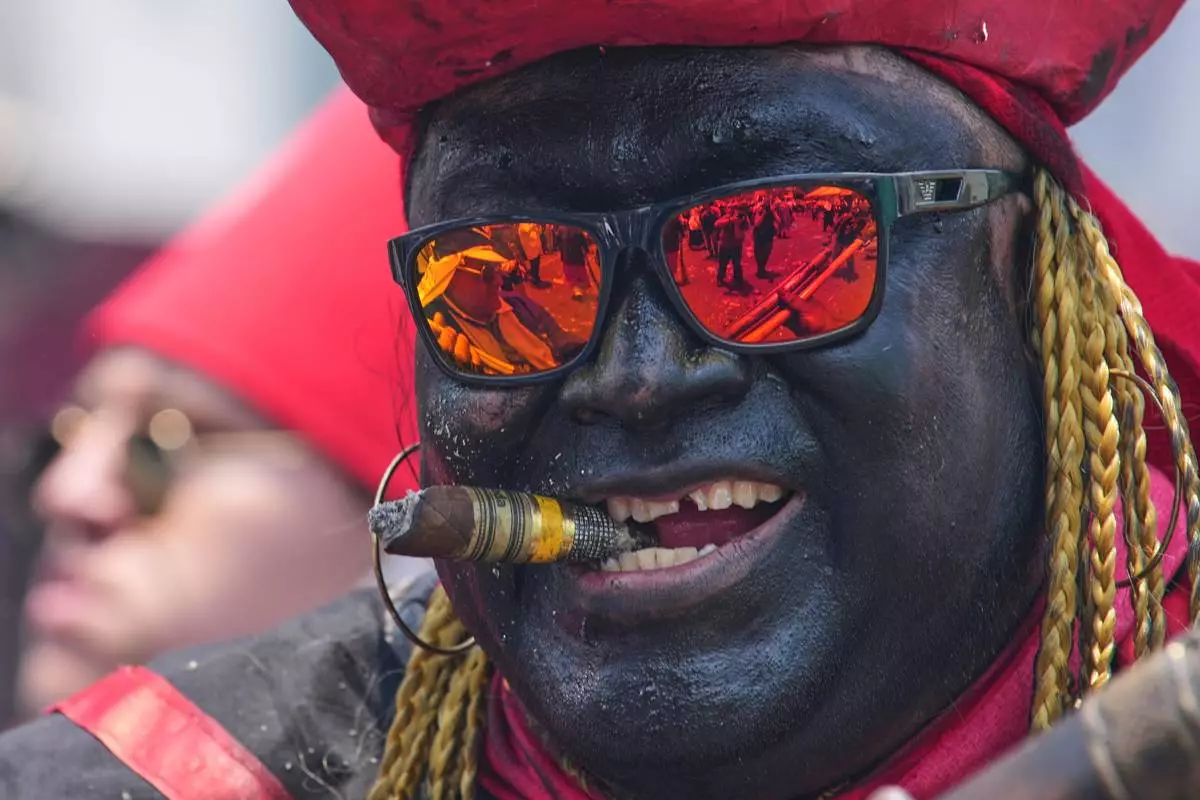 FILE - A participant takes part in a reenactment of the Mexican military's victory over French forces in the 1862 Battle of Puebla during Cinco de Mayo celebrations in Mexico City, May 5, 2026. (AP Photo/Marco Ugarte, File)