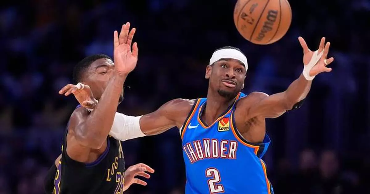Champion Thunder hold off tenacious Lakers 115-110 in Game 4 for another playoff series sweep