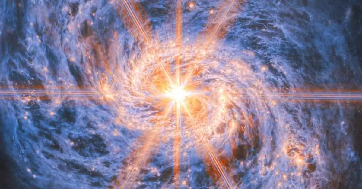 Spiral galaxy's brilliant heart shines bright in a new picture from NASA's Webb telescope