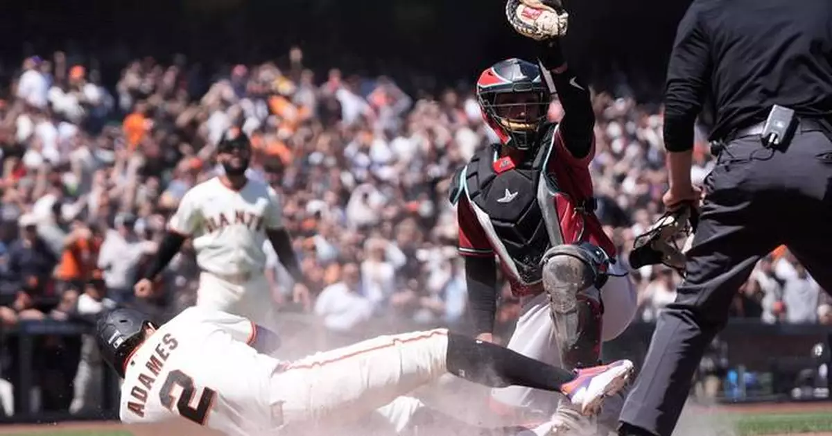 Diamondbacks beat Giants 3-2 for series sweep, 10th win in 11 games