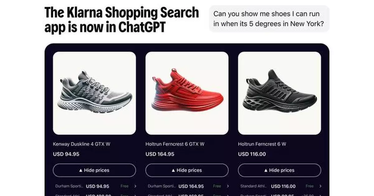 Klarna launches AI-powered Shopping Search app in ChatGPT