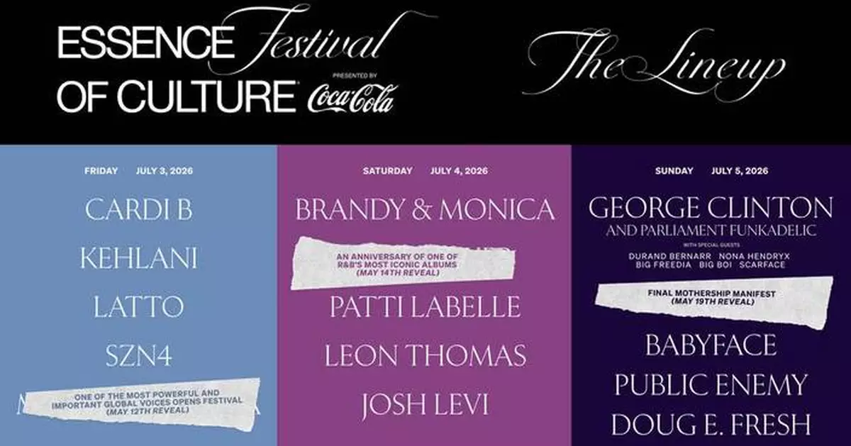 2026 ESSENCE Festival of Culture® Presented by Coca-Cola® Reveals Night-by-Night Lineup Featuring Babyface, Leon Thomas, Public Enemy and George Clinton &amp; Parliament-Funkadelic with Friends