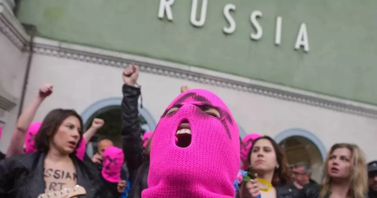 Protest groups block access to Russian pavilion at Venice Biennale