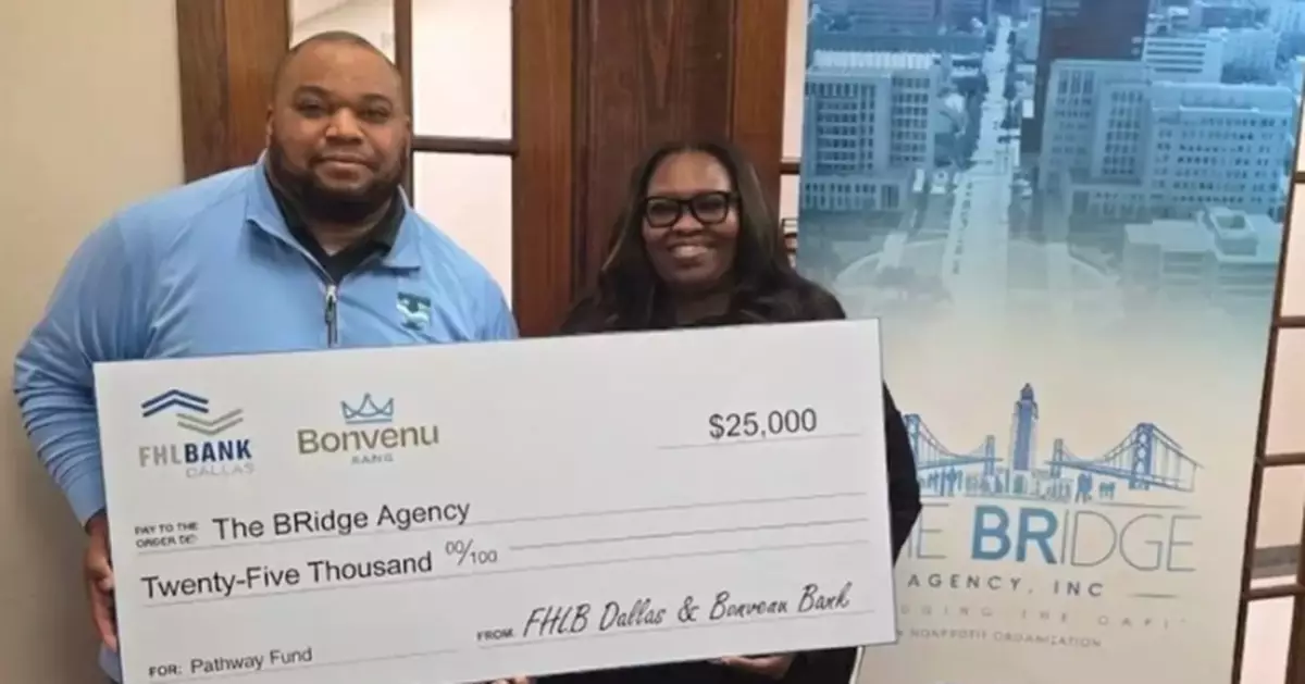 Federal Home Loan Bank of Dallas and Bonvenu Bank Award $100,000 in Pathway Fund Grants to Four Baton Rouge, Louisiana, Organizations