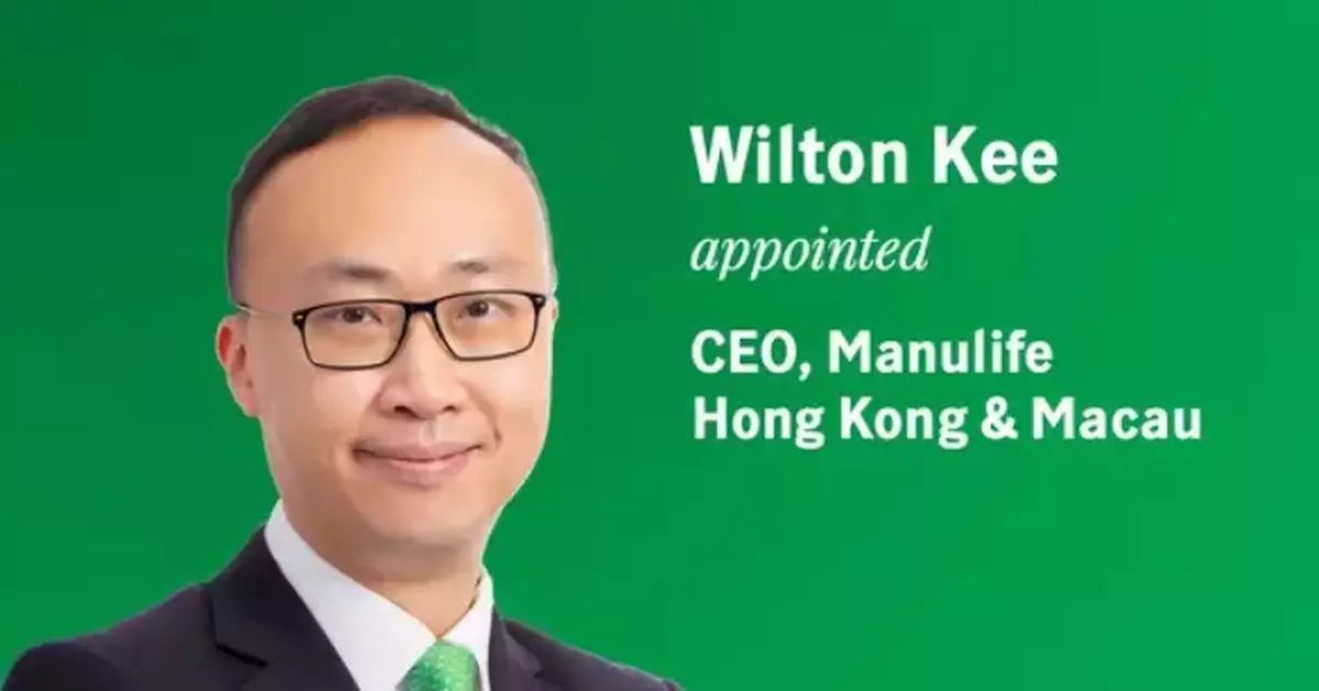 Manulife Hong Kong and Macau Announces CEO Succession