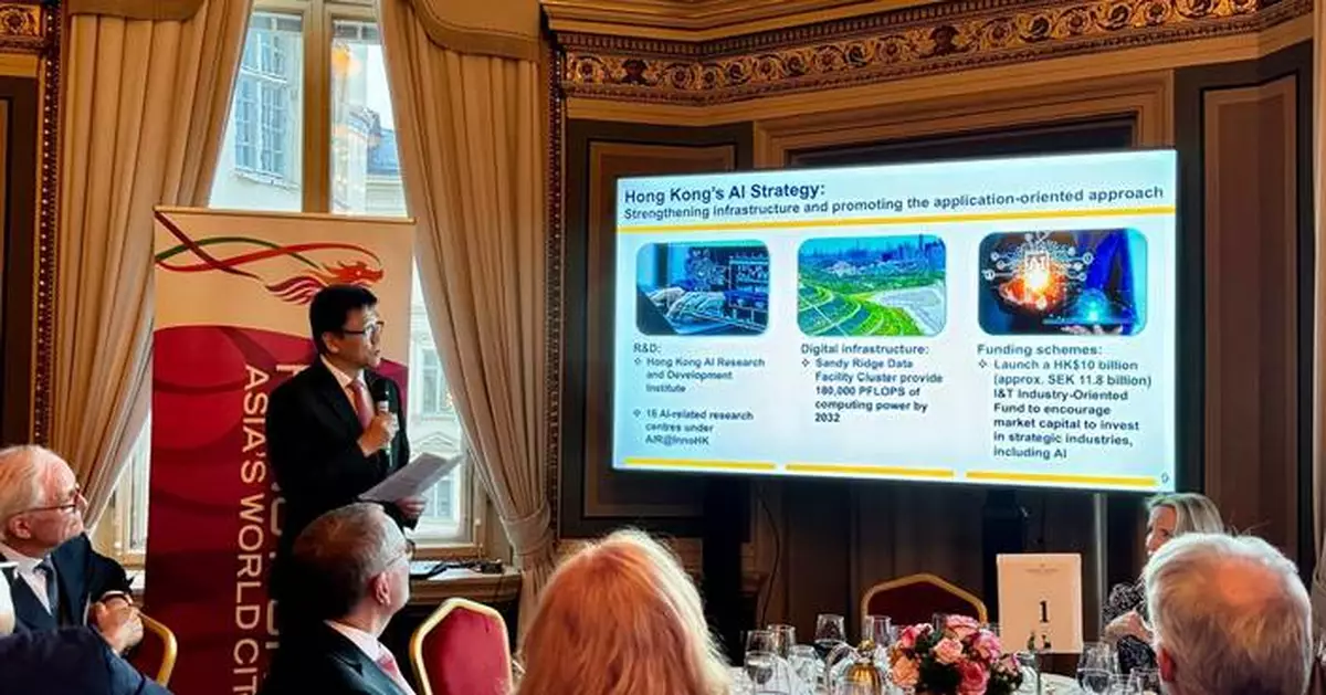 SITI at Dinner Reception Co-Hosted by London ETO and Hong Kong Chamber of Commerce in Sweden in Stockholm: Hong Kong Emphasizes Innovation and Collaboration with Sweden
