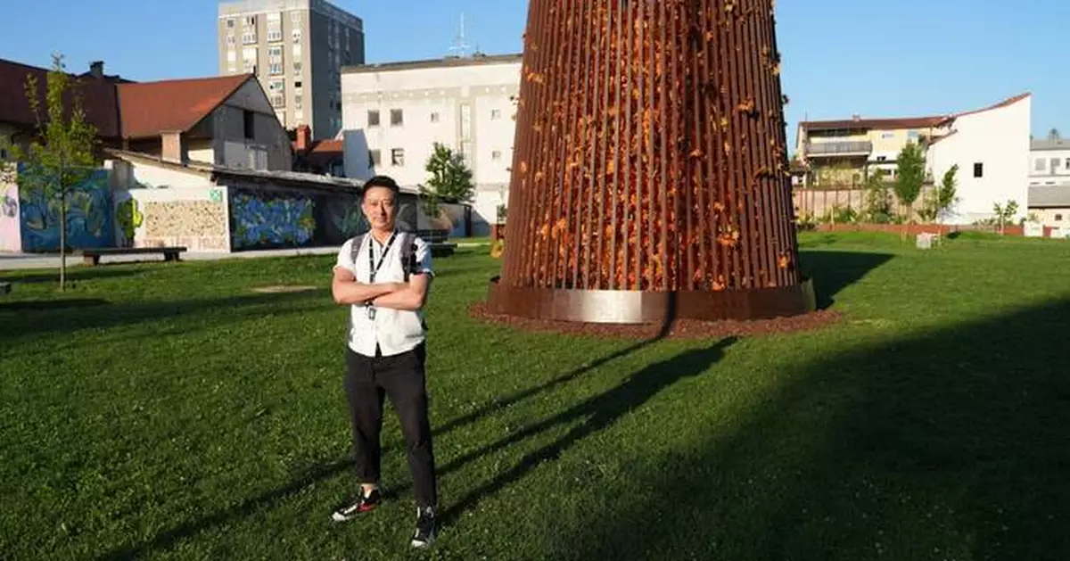 Hong Kong's Wong Chi-yung Unveils The Tower of Light at Slovenia's Lighting Guerrilla Festival.